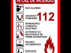 Placuta 112 in caz de incendiu